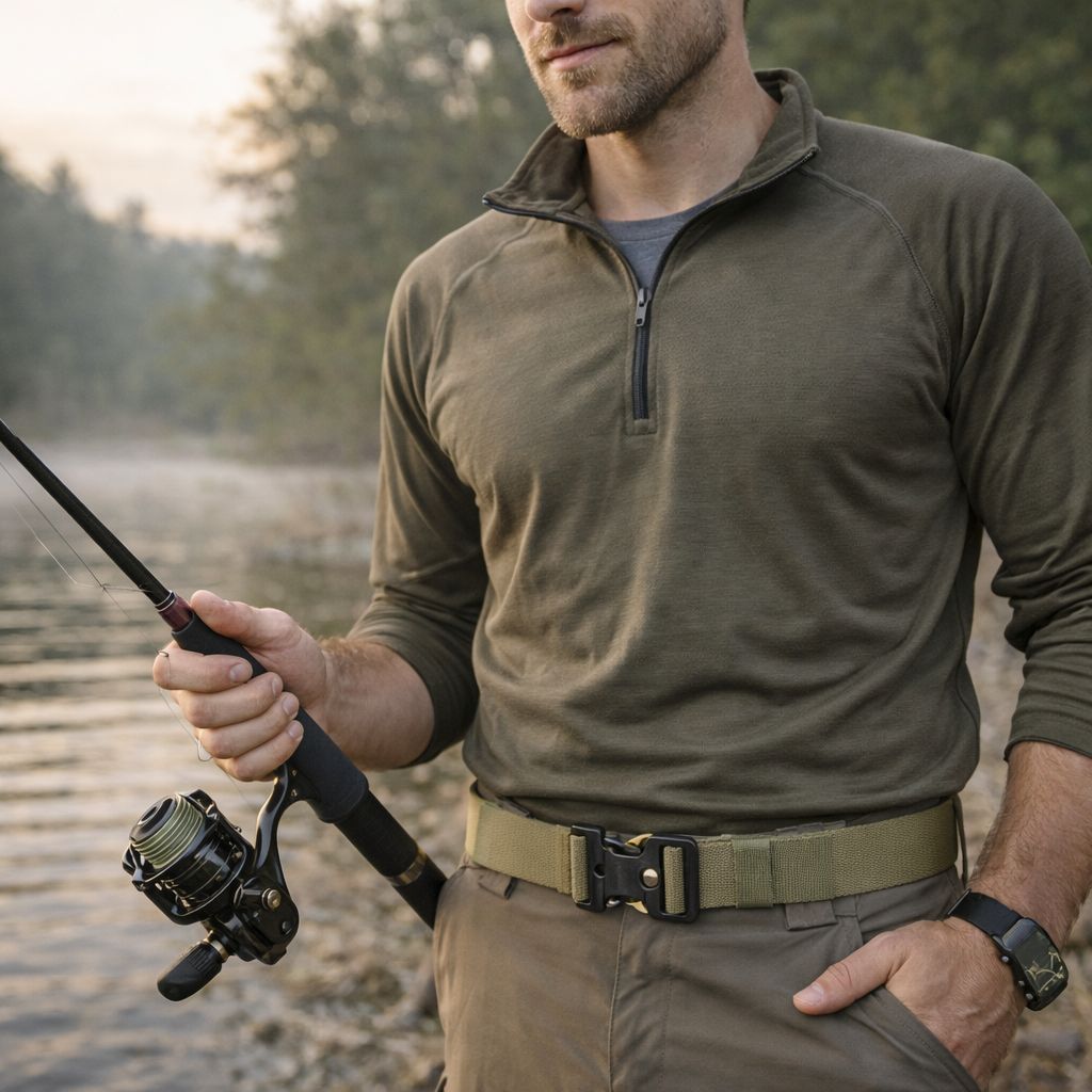 Tactical Belt - Adjustable Quick Release Webbing Belt for Hiking, Hunting and Outdoor Use