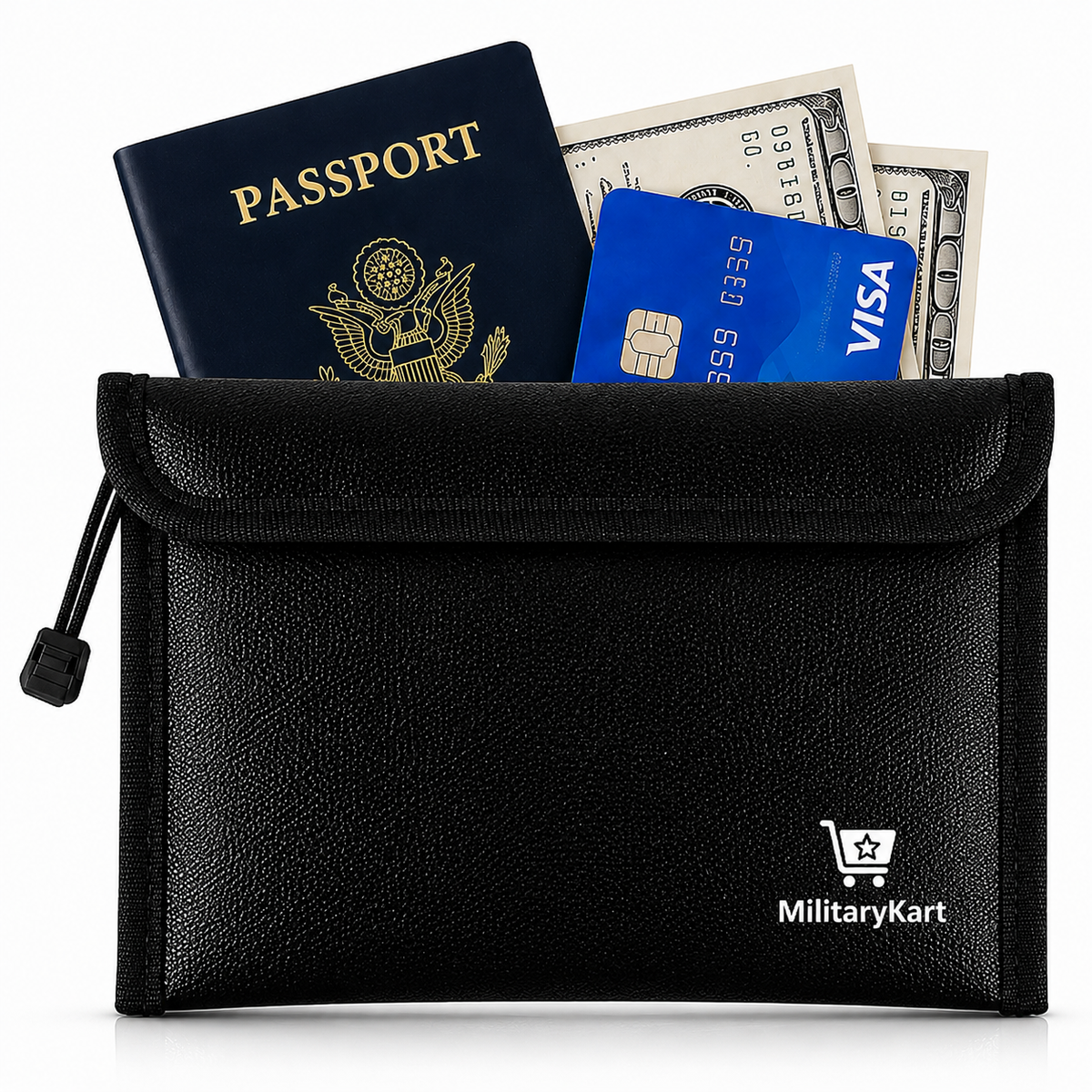 Fireproof & Water Resistant Document Bag – Money & File Safe Storage Pouch