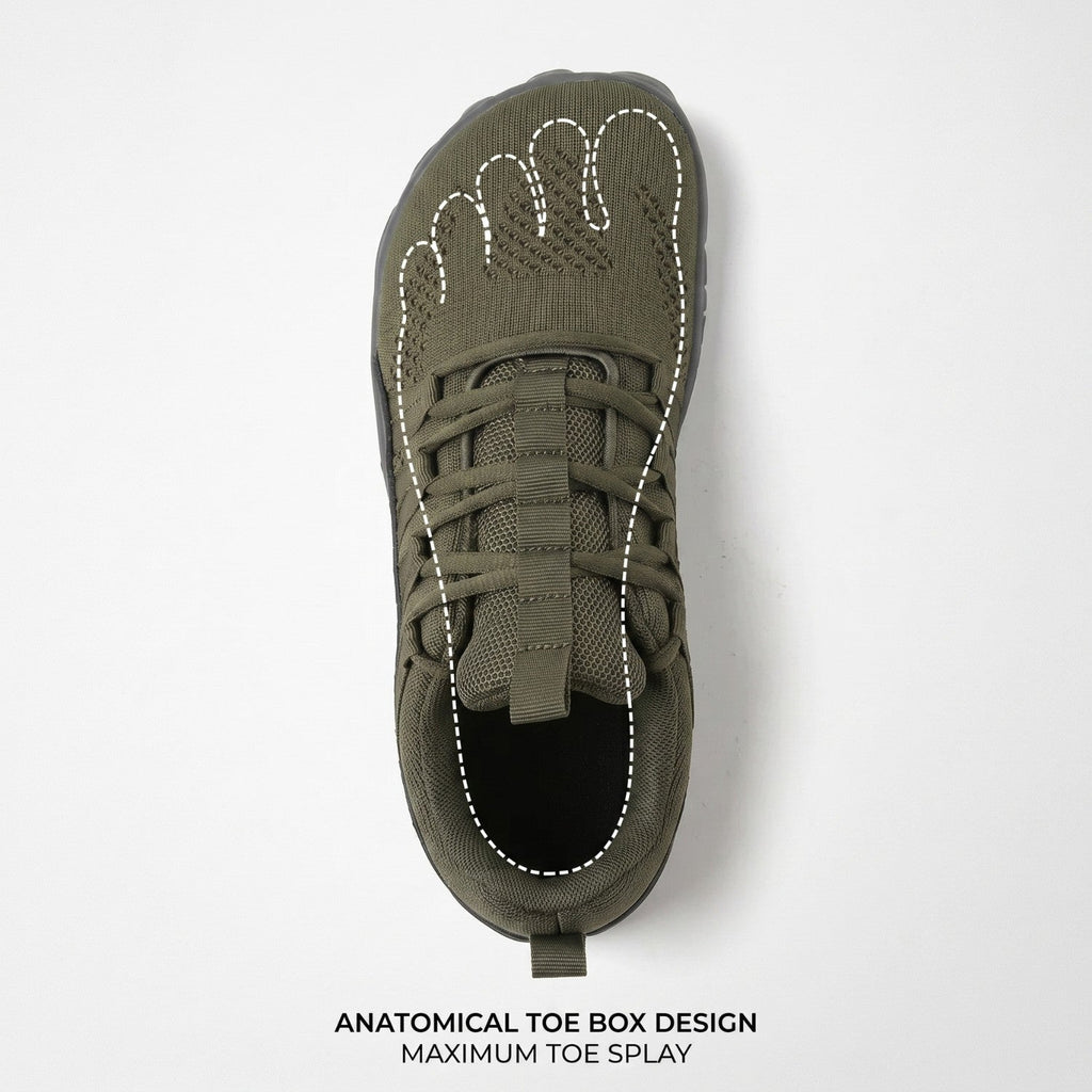 Wide-Fit Barefoot Walking Shoes – Breathable Design with Grip Outsole