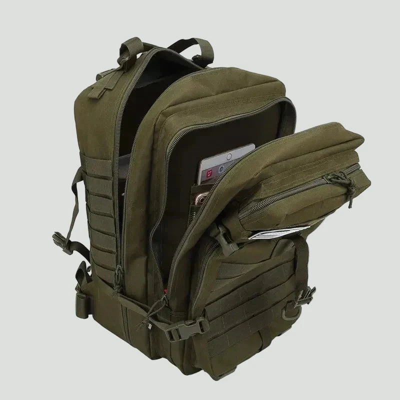 50L Tactical Rucksack - Water-Resistant Hiking and Hunting Backpack with MOLLE System
