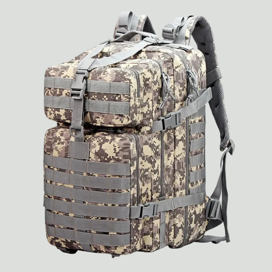 50L Tactical Rucksack - Water-Resistant Hiking and Hunting Backpack with MOLLE System