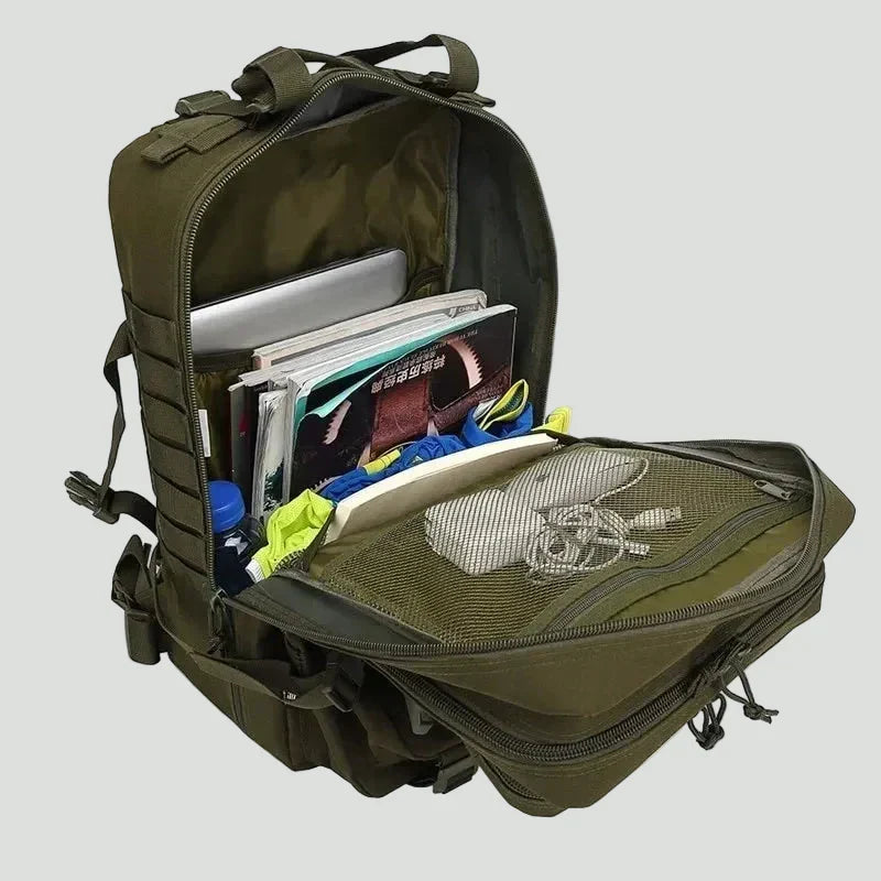 50L Tactical Rucksack - Water-Resistant Hiking and Hunting Backpack with MOLLE System