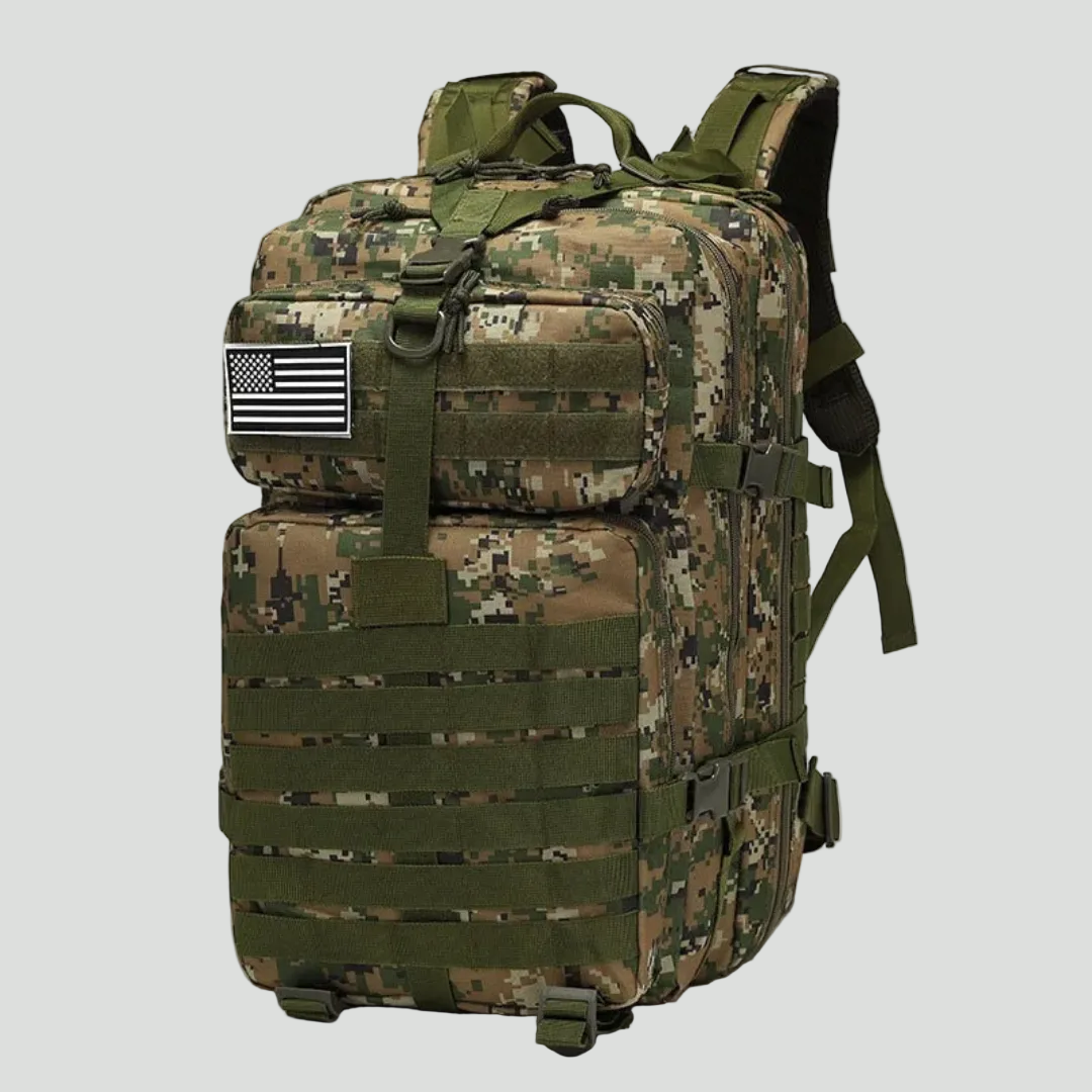 50L Tactical Rucksack - Water-Resistant Hiking and Hunting Backpack with MOLLE System