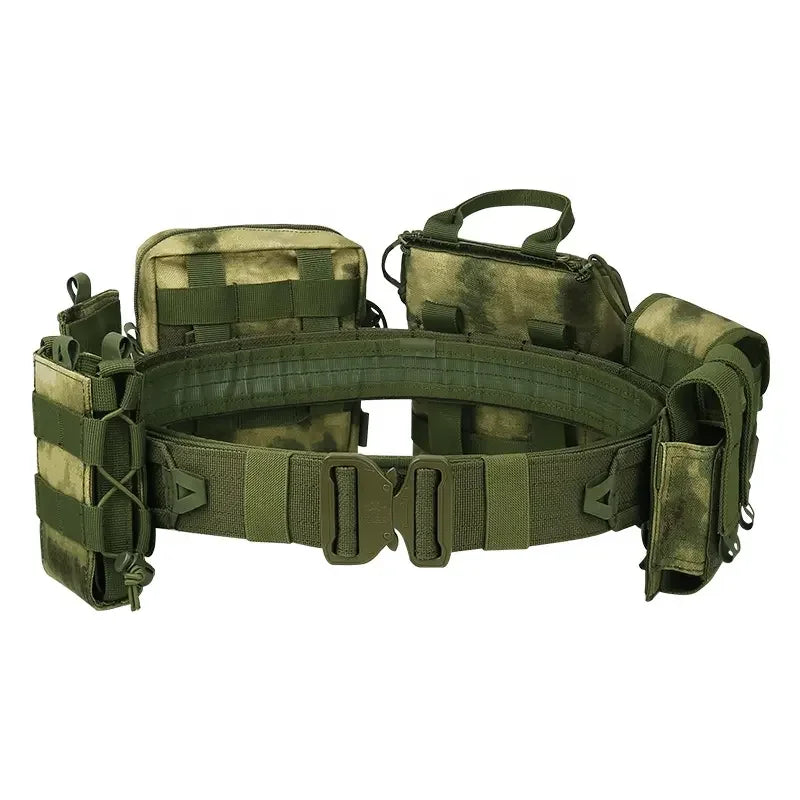 8-in-1 Quick Release Tactical Utility Belt with MOLLE Pouches – Modular Waist Gear System