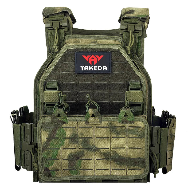 MC Camo Tactical Combat Vest – Adjustable Plate Carrier for Outdoor Adventures