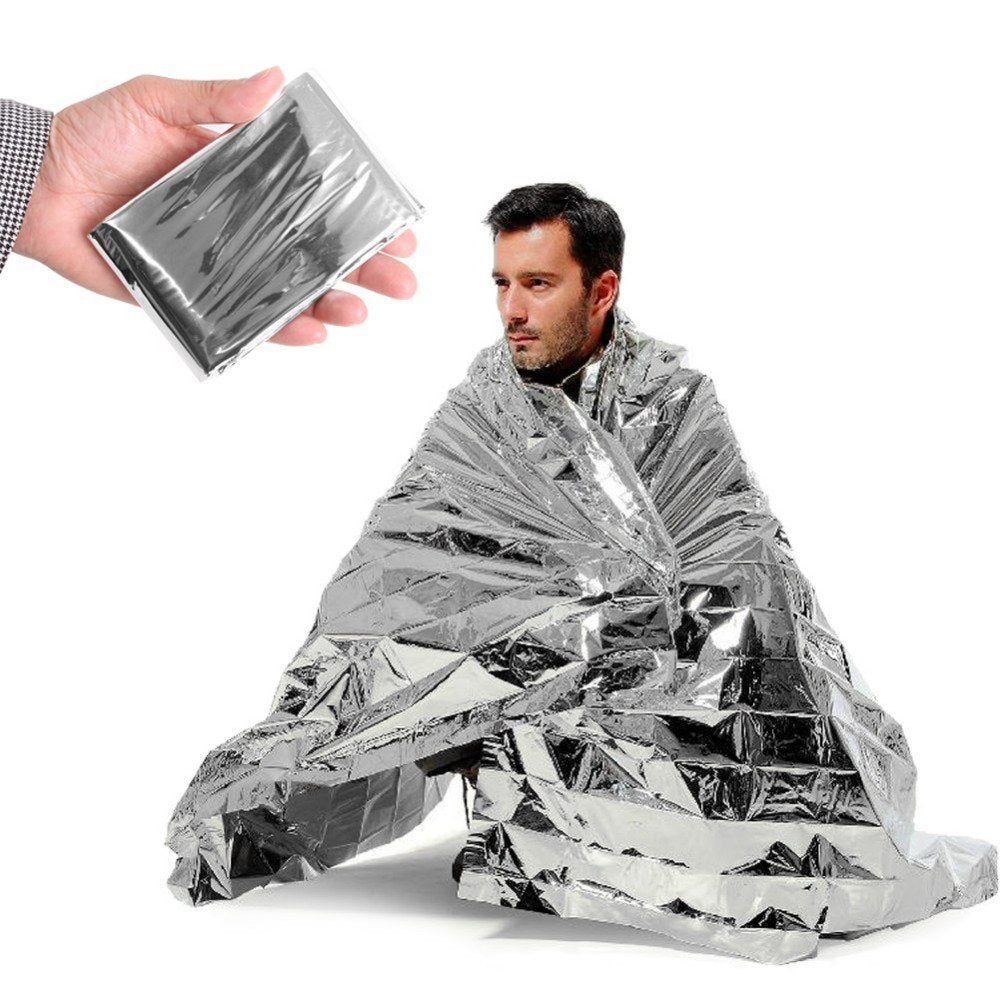 Mylar Emergency Blanket -  Survival Thermal Space Blanket Waterproof & Windproof