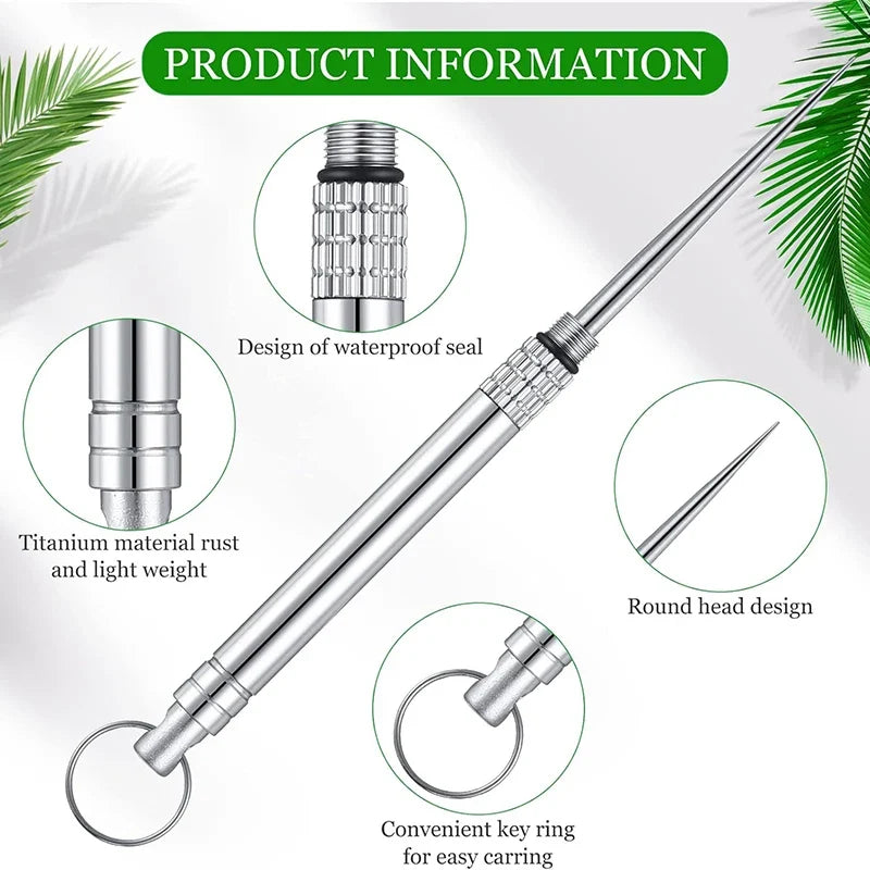 Ultra-Durable Titanium Toothpick – Reusable Waterproof EDC Travel Pick (2/4 Pack)