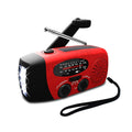 Portable Emergency Solar Radio with Hand Crank, NOAA Weather Alerts, LED Flashlight & 1000mAh Power Bank
