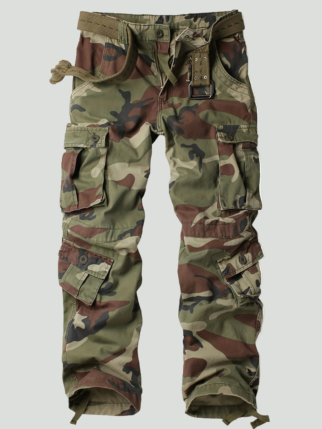 Men’s Camouflage Cargo Trousers – Multi-Pocket Outdoor Utility Design