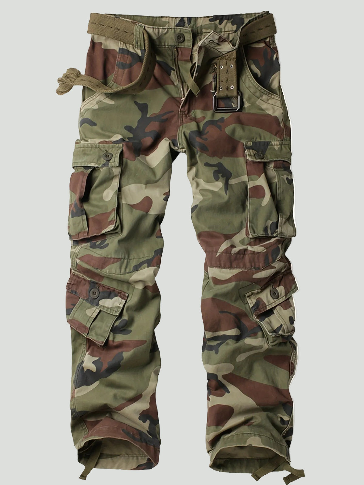 Men’s Camouflage Cargo Trousers – Multi-Pocket Outdoor Utility Design