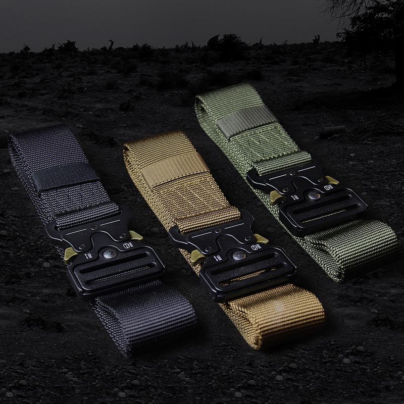 Tactical Belt - Adjustable Quick Release Webbing Belt for Hiking, Hunting and Outdoor Use