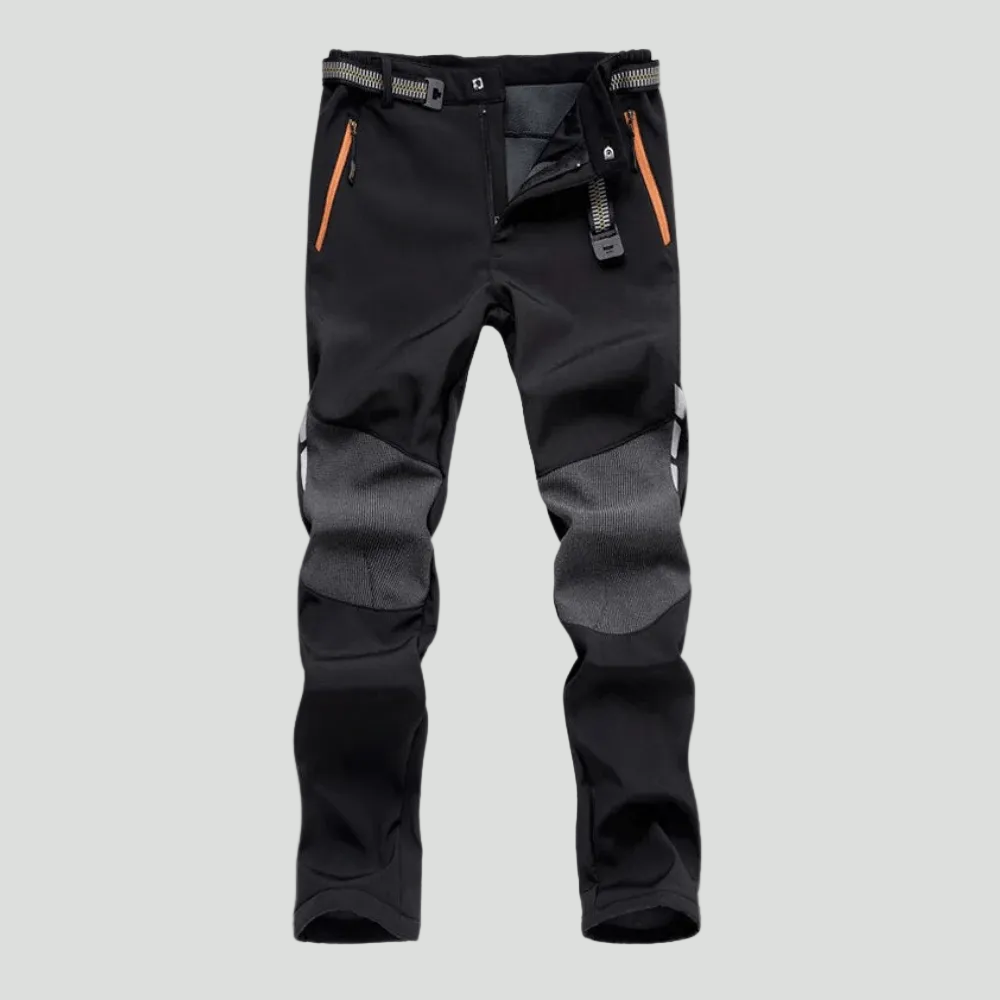 Men's Insulated Hiking Trousers - Fleece Lined Water-Resistant Softshell Trousers for Winter Walking