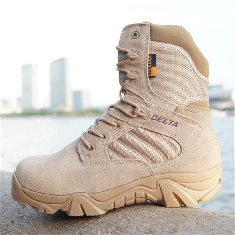 Men’s Lightweight Waterproof Tactical Hiking Boots – Grip Sole for Outdoor Use