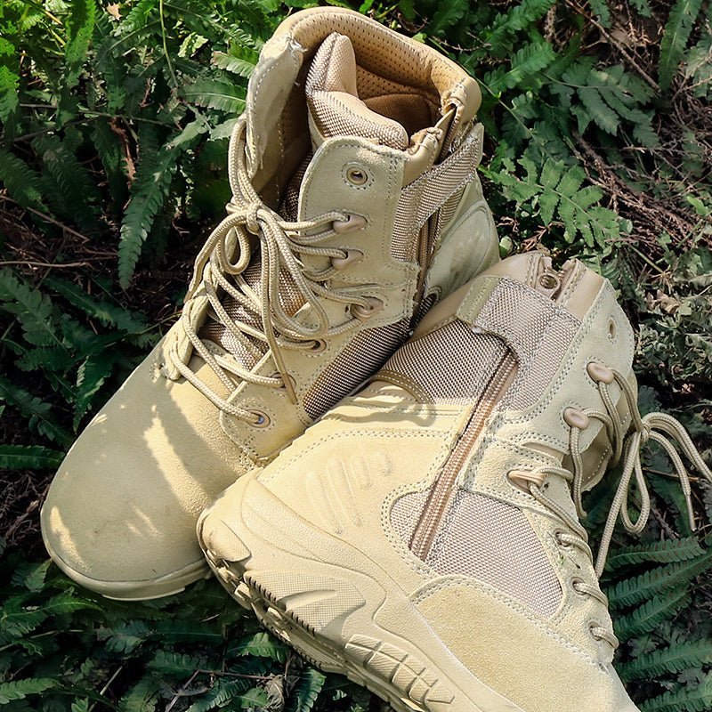 Men’s Lightweight Waterproof Tactical Hiking Boots – Grip Sole for Outdoor Use