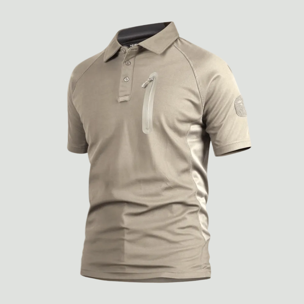 Men’s Quick-Dry Polo Shirt – Zip Pocket - Hiking & Outdoor Top