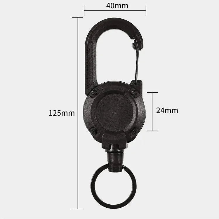 Heavy Duty Retractable Keychain - Key Holder with a Retractable Kevlar Cord