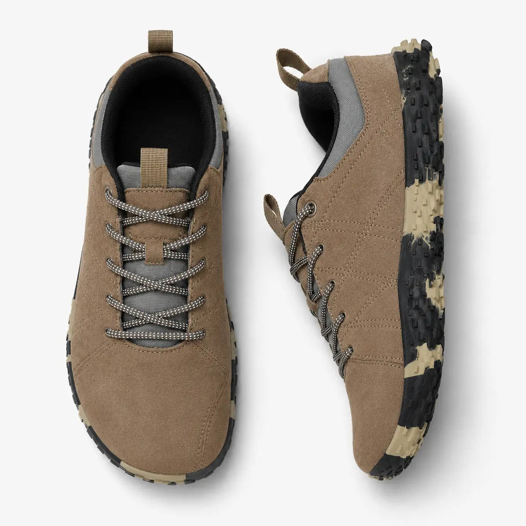Comfort Suede Barefoot Hiking Trainers | Wide Toe Box Walking Shoes - Unisex
