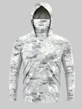 Camouflage Hooded Performance Shirt – Long-Sleeve Outdoor Layer with Face Cover
