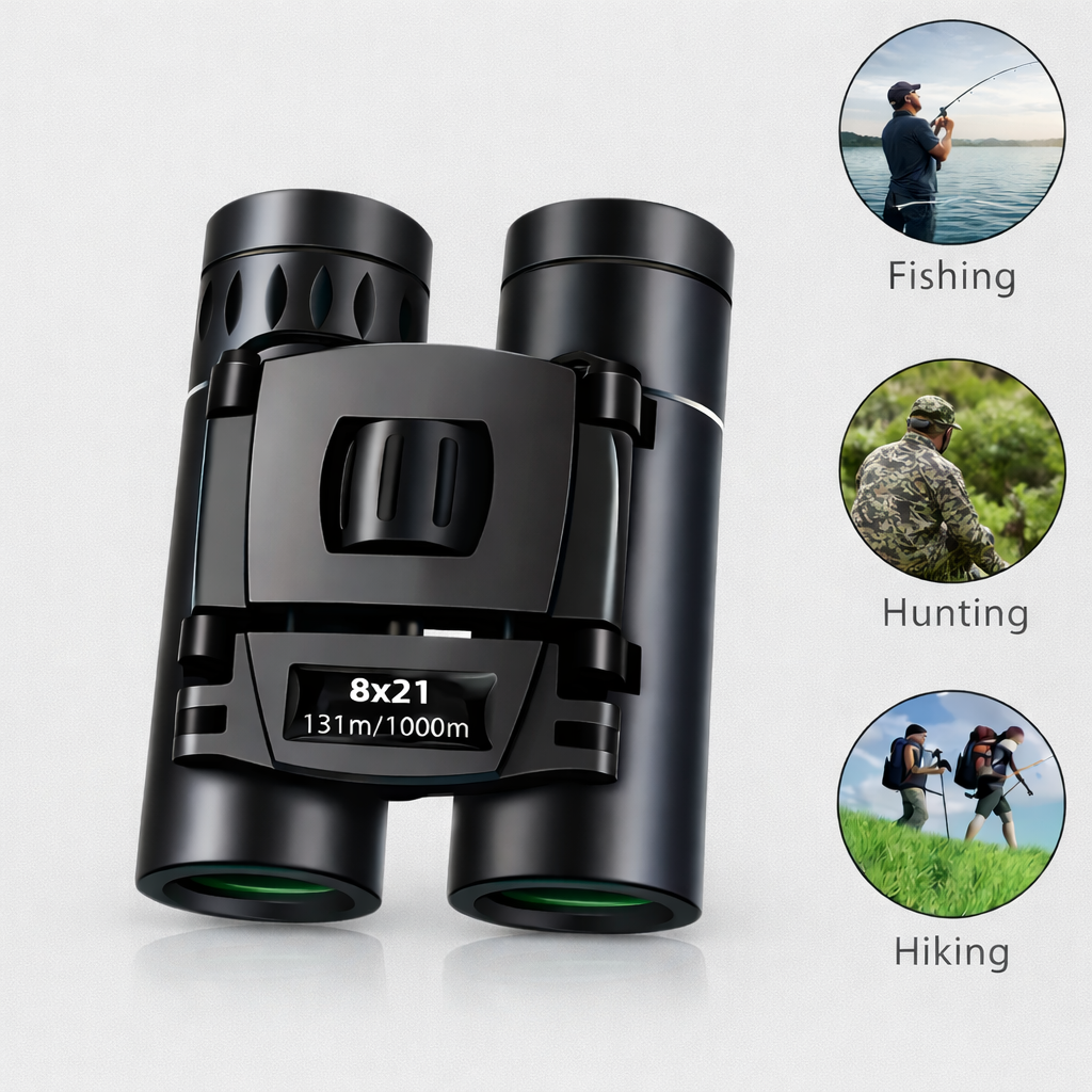 Compact 8x Binoculars – Foldable Design for Outdoor Observation