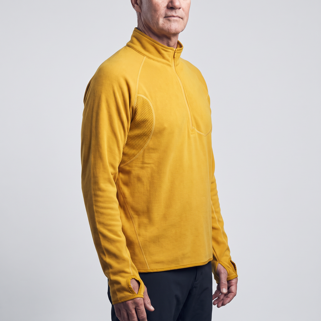 Men's Fleece Jacket - Half-Zip Pullover - Walking & Hiking Midlayer