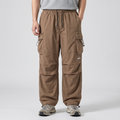 Men's Cargo Trousers | Baggy Wide-Leg Parachute Pants with Zip Pockets