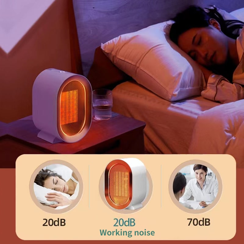 Ceramic Portable Energy Efficient Space Heater with Compact Desktop Design and Heating Element