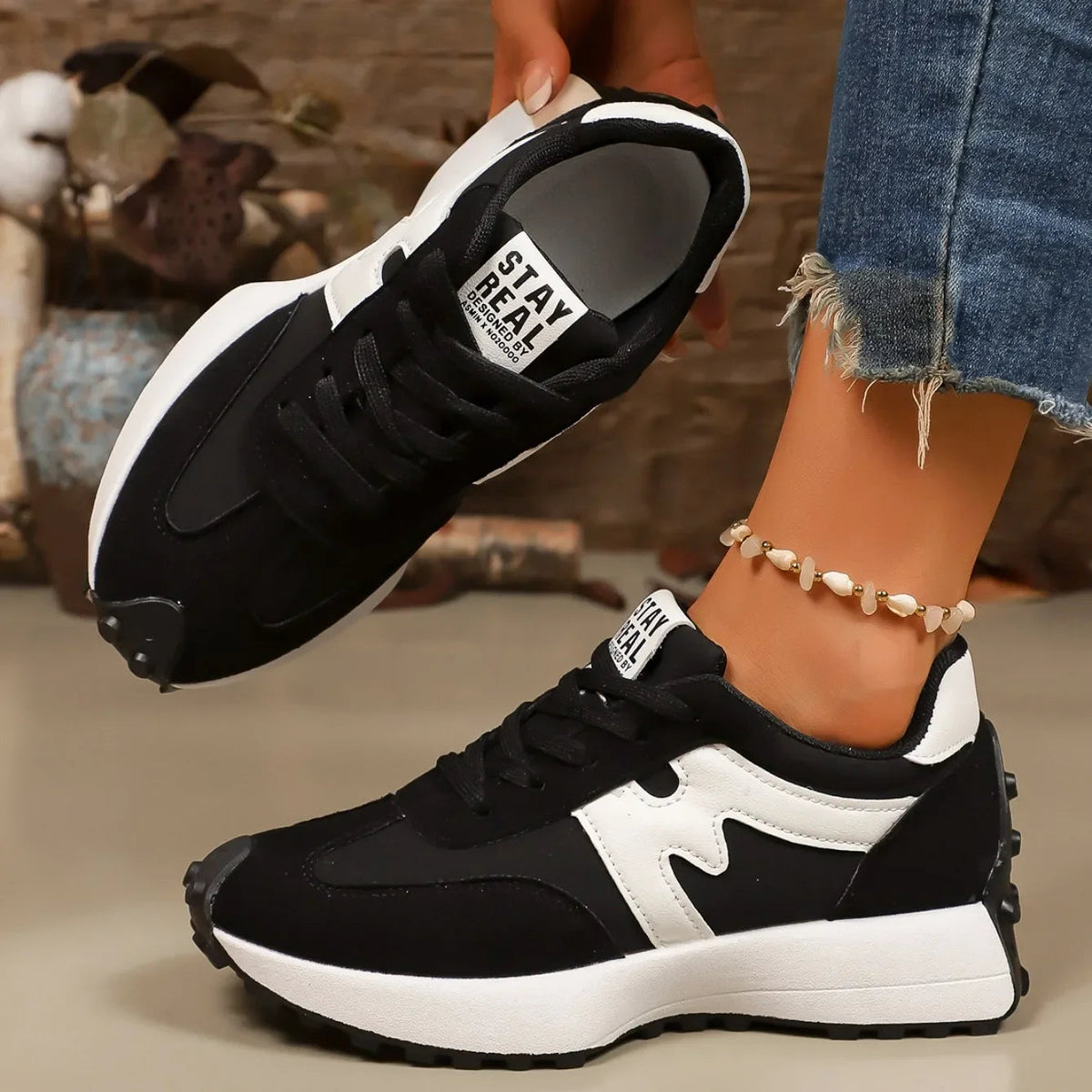 Charlene | Women's Platform Lace-Up Athletic Sneakers