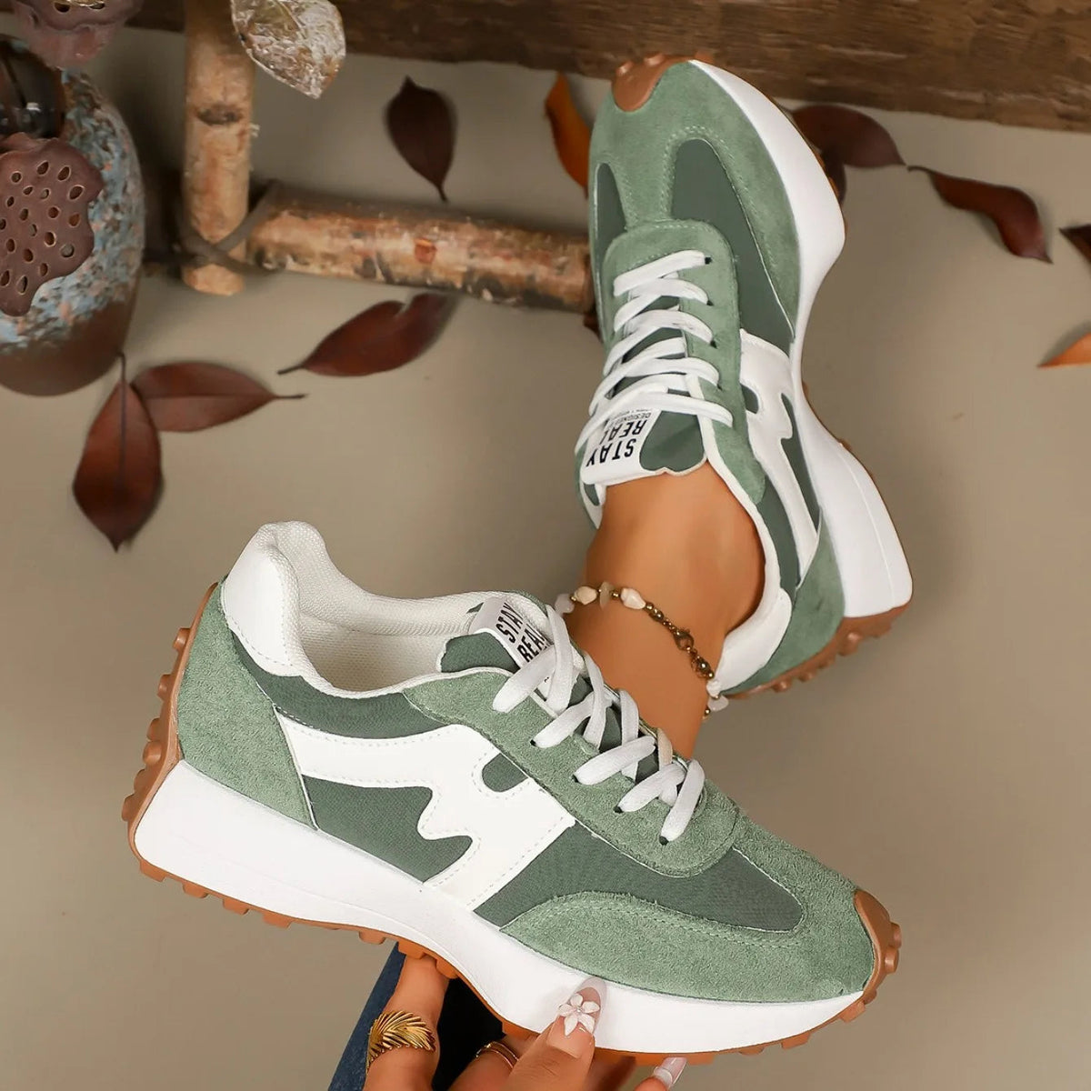 Charlene | Women's Platform Lace-Up Athletic Sneakers
