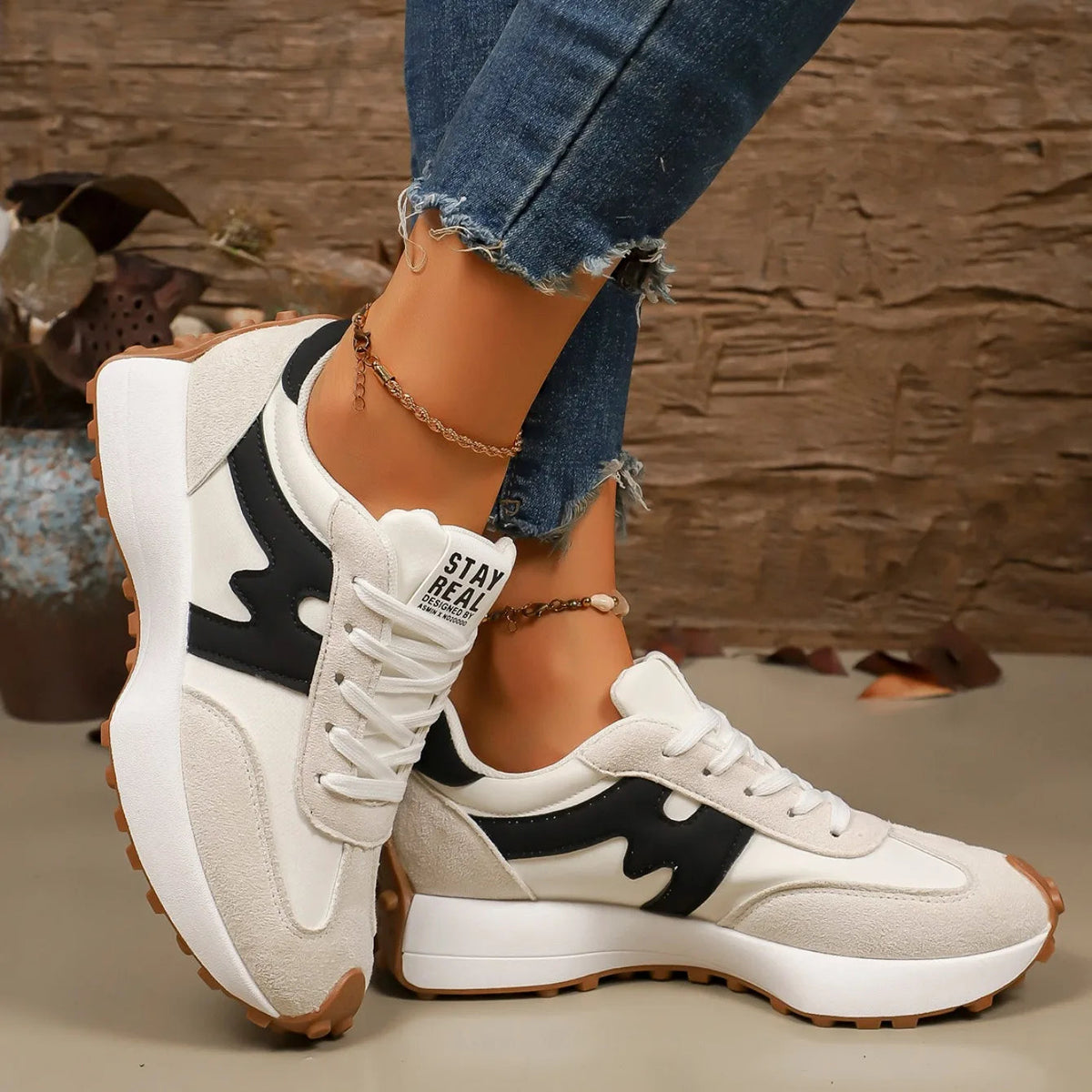 Charlene | Women's Platform Lace-Up Athletic Sneakers