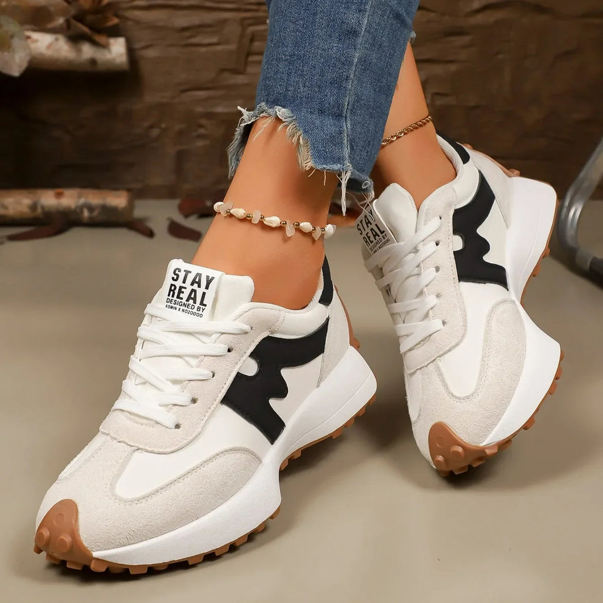 Charlene | Women's Platform Lace-Up Athletic Sneakers