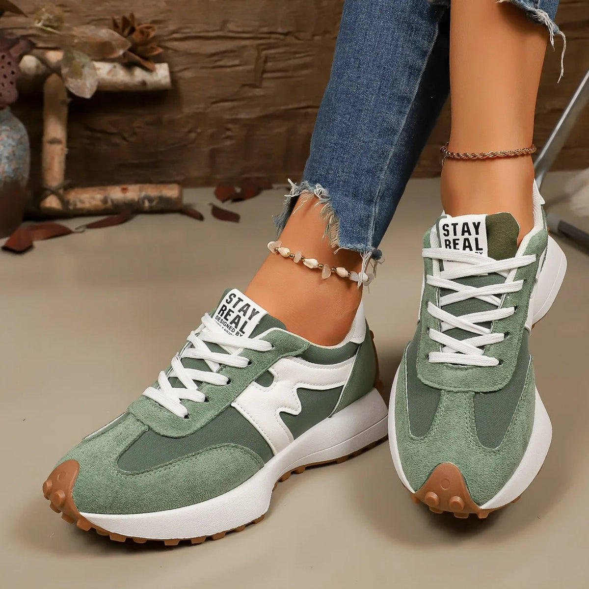 Charlene | Women's Platform Lace-Up Athletic Sneakers