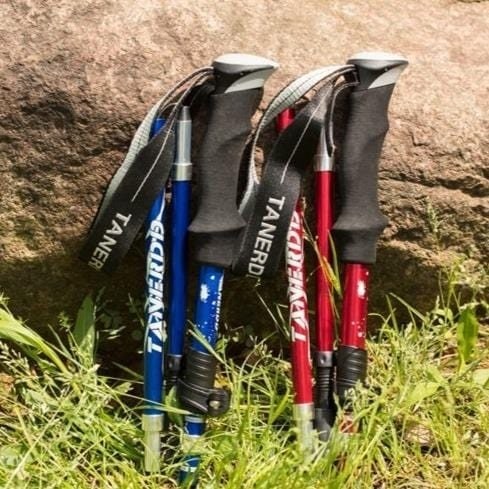 Collapsible Trekking Poles with Adjustable Walking and Lightweight Folding Design