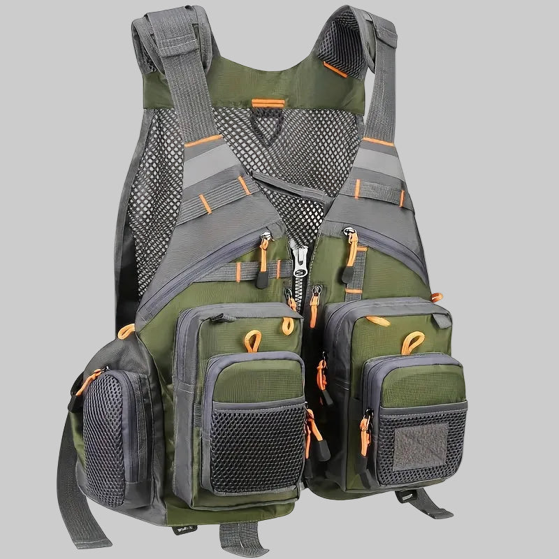 Men’s Multi-Pocket Outdoor Fishing Vest – Breathable Utility Design