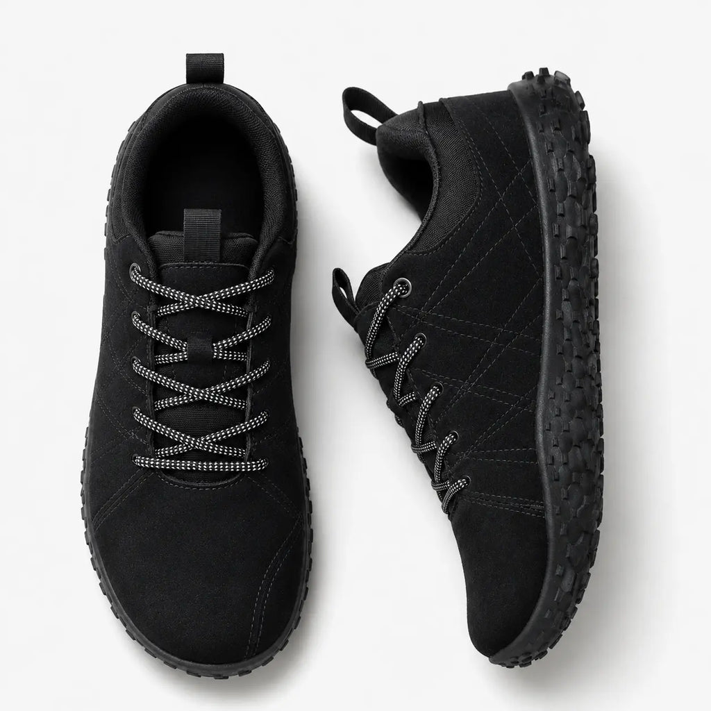 Comfort Suede Barefoot Hiking Trainers | Wide Toe Box Walking Shoes - Unisex