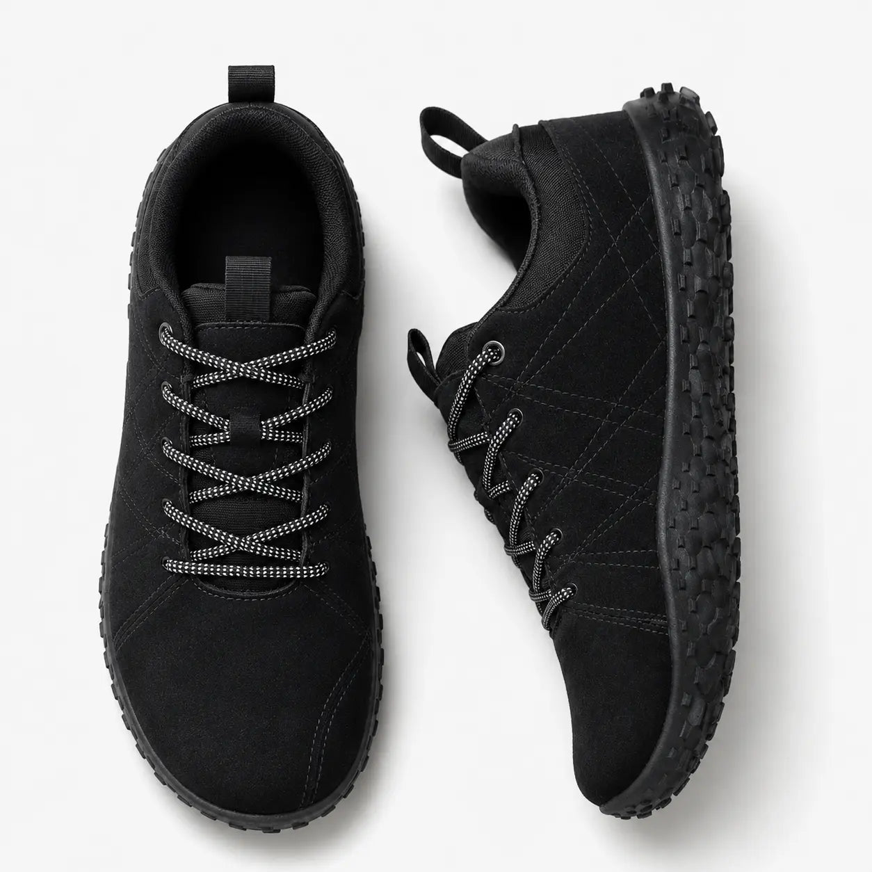 Comfort Suede Barefoot Hiking Trainers | Wide Toe Box Walking Shoes - Unisex
