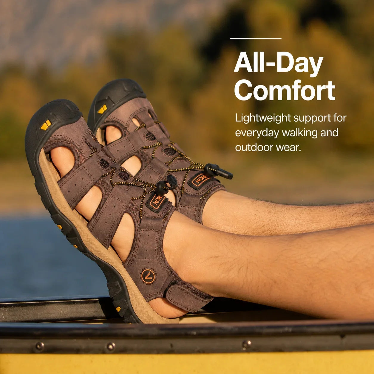 Men’s Hiking Sandals Comfort Sandals with Adjustable Straps