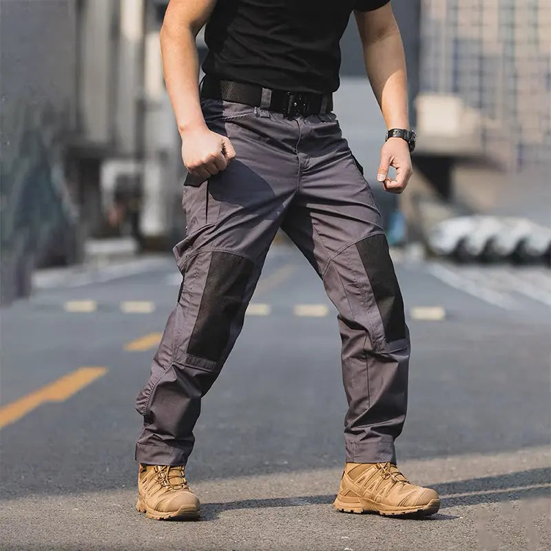 Men's Urban Cargo Pants Waterproof Ripstop Tactical Trousers