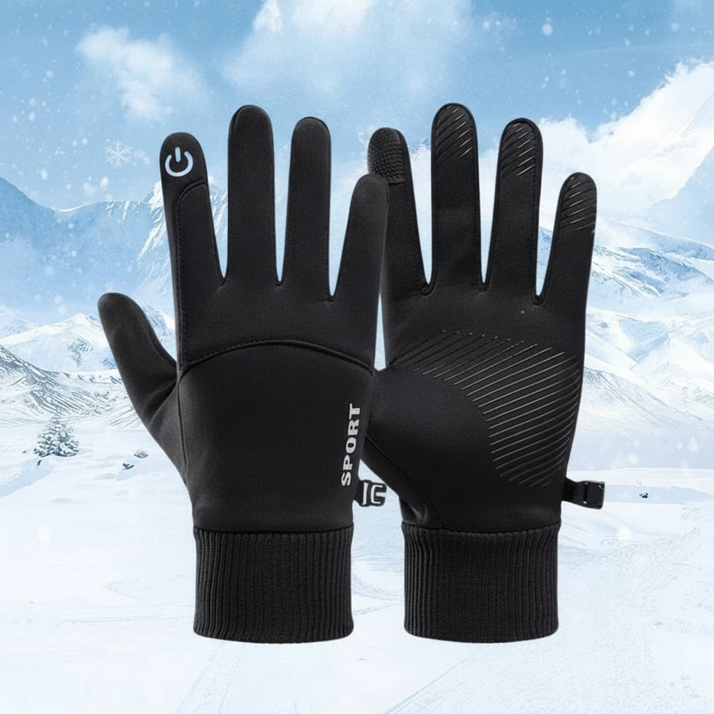 FLEECEGRIP – Full Finger Waterproof Touch Screen Fleece Gloves for Winter Sports