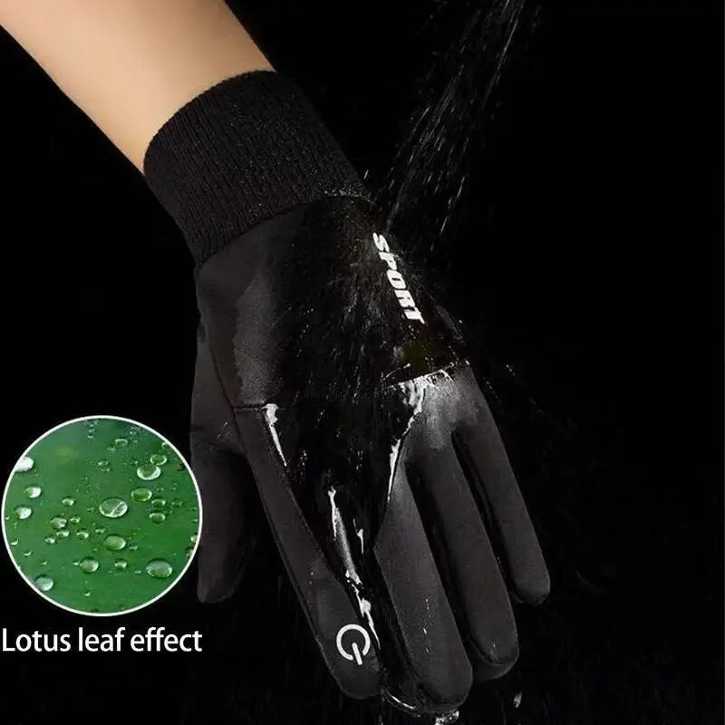 FLEECEGRIP – Full Finger Waterproof Touch Screen Fleece Gloves for Winter Sports