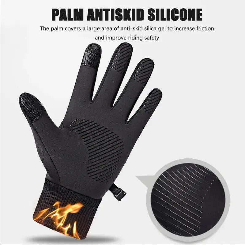 FLEECEGRIP – Full Finger Waterproof Touch Screen Fleece Gloves for Winter Sports