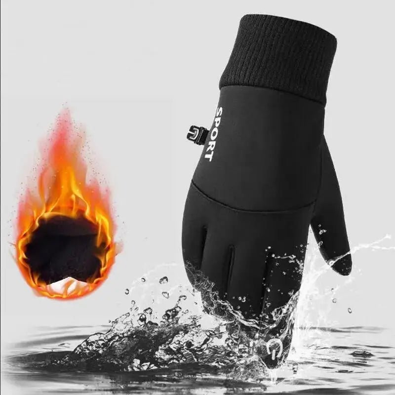 FLEECEGRIP – Full Finger Waterproof Touch Screen Fleece Gloves for Winter Sports