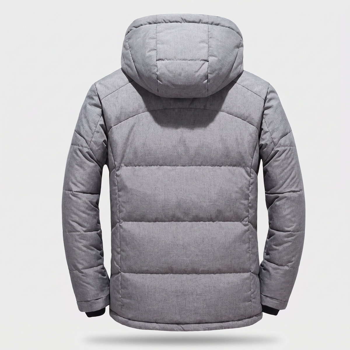 Men's Puffer Jacket - 7-Pocket Hooded Down Jacket for Winter