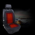 Heated Car Seat Cushion and Cover with 12v Adapter Padded Backrest Ergonomic Auto
