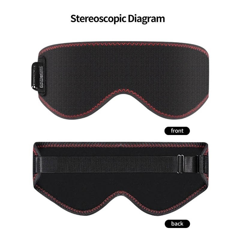Heated Eye Mask for Sleep and Under with Adjustable Elastic Strap and USB Power Heatable
