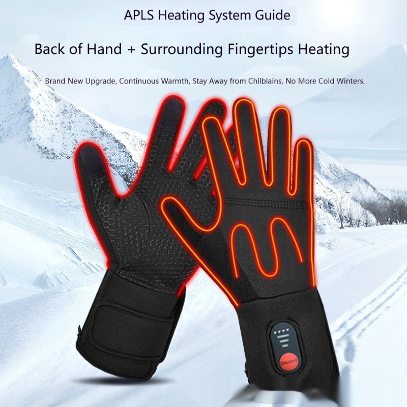Heated Gloves for Winter with Touchscreen Fingertips and Rechargeable Powered Hand Warmer