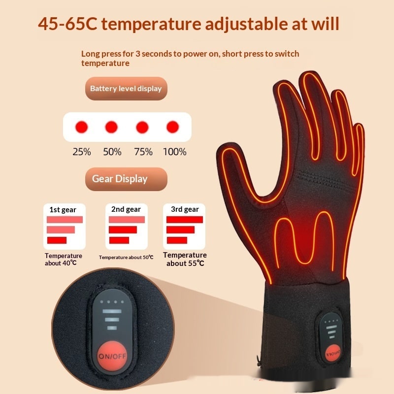 Heated Gloves for Winter with Touchscreen Fingertips and Rechargeable Powered Hand Warmer