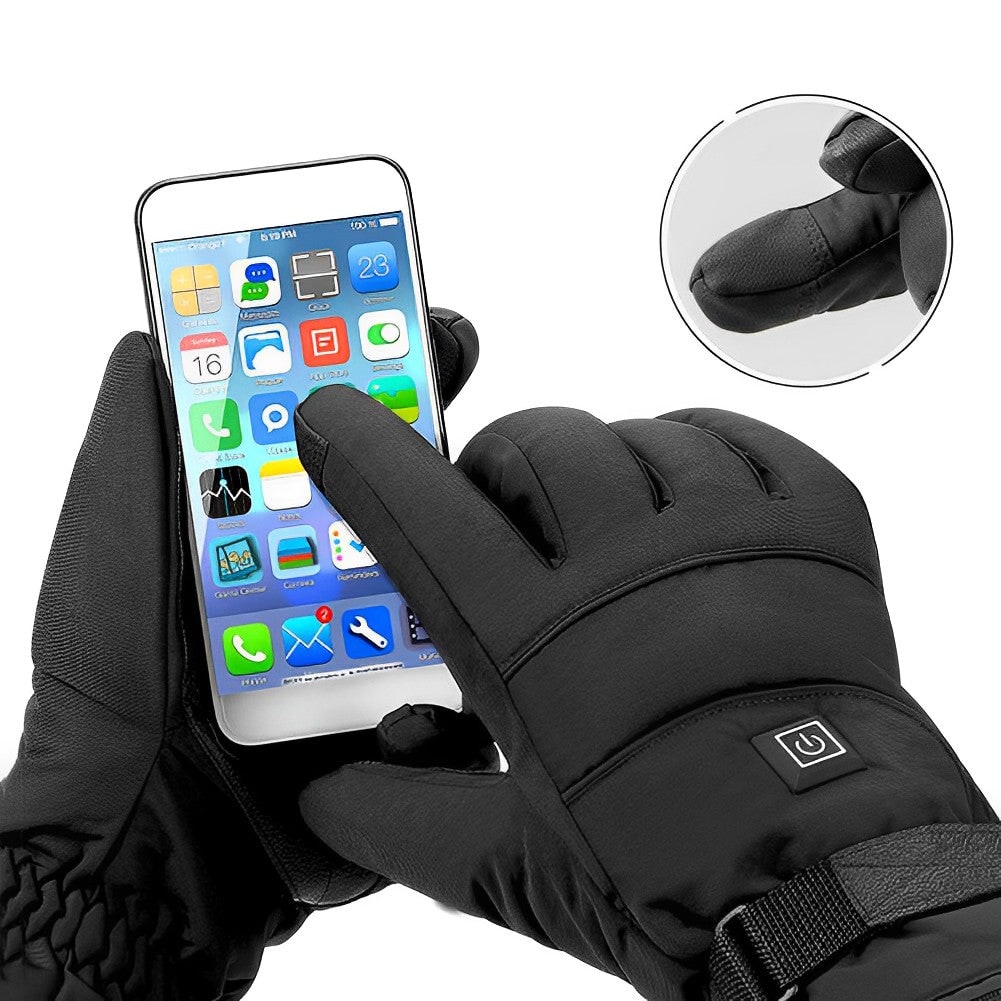 Heated Gloves with Rechargeable Battery and Waterproof Touchscreen Fingertips