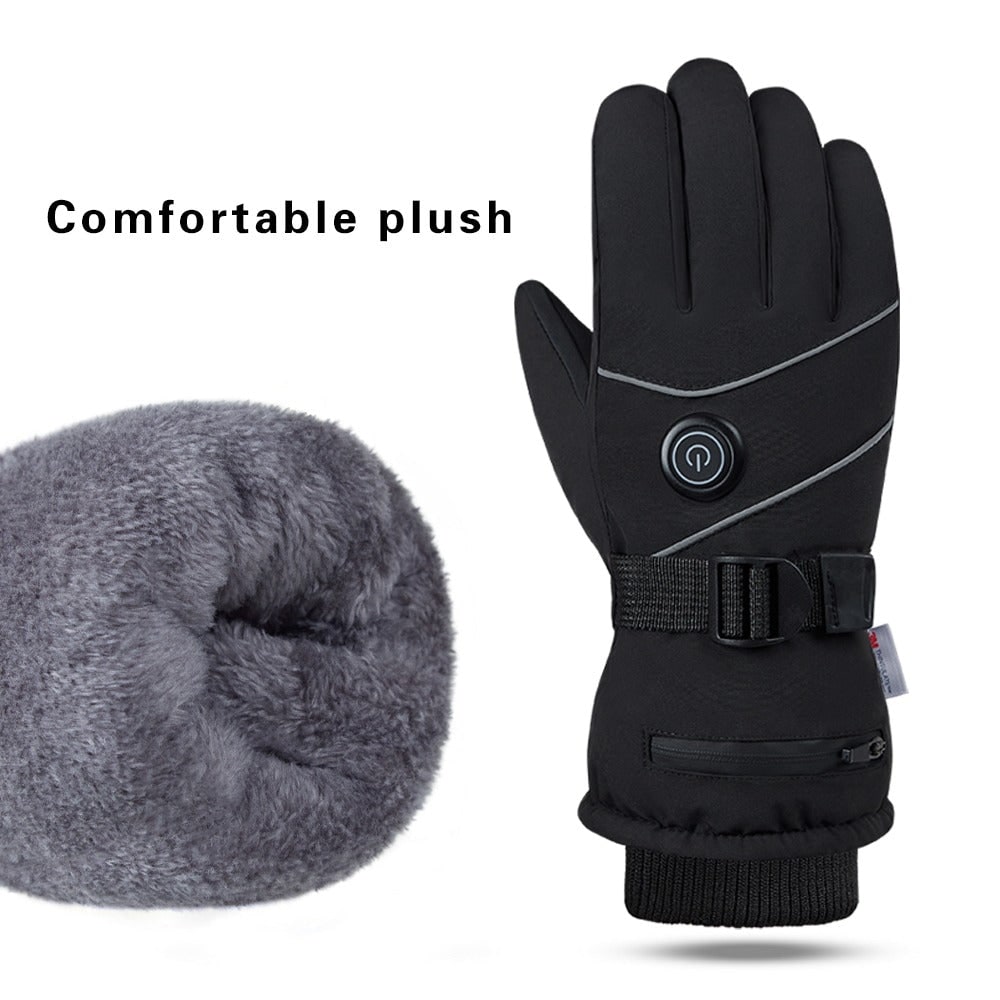 Heated Gloves with Rechargeable Battery Touchscreen Fingertips and Adjustable 3 Heat Levels