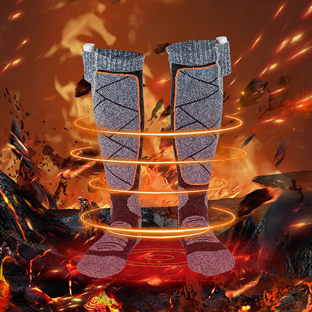 Heated Socks with Rechargeable Battery Operated Warming Technology Thermal Knee-High for Winter