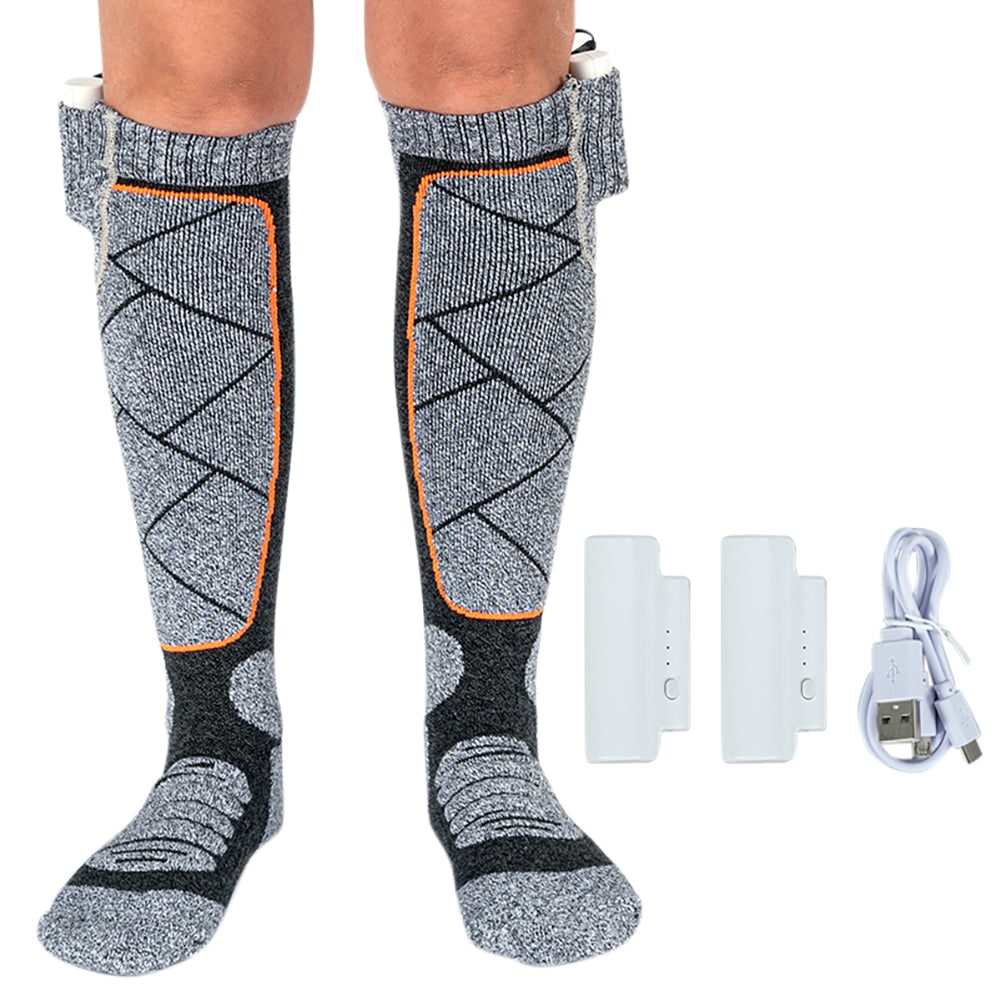 Heated Socks with Rechargeable Battery Operated Warming Technology Thermal Knee-High for Winter